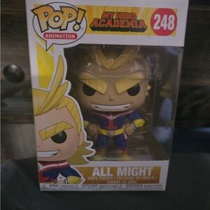 Funko Pop! Animation All Might Figure - Yellow, Blue, Red